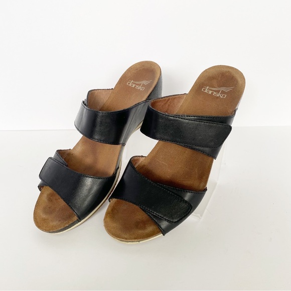 Dansko Women's Vienna Slide Sandal, Black Full Grain size 7.5 to 8 size 38 - Picture 3 of 14